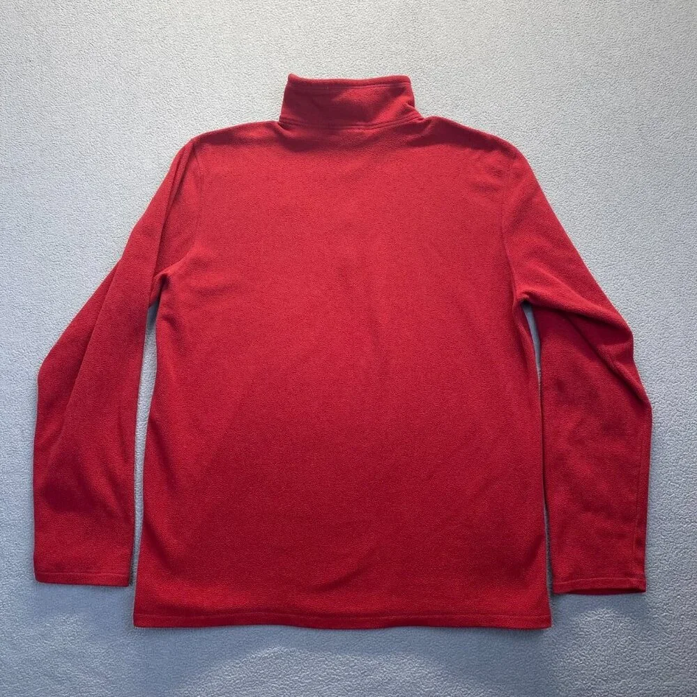 The North Face Fleece Red 1/4 Zip Mid Layer‎ Hiking Walking Mens Sweater ,Size L
